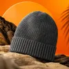 The grey knitted cap and warm woolen cap are unisex, simple and versatile for autumn and winter Specification image
